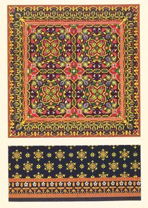Planche de design pour tapis, tirée de 